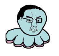 angry blue_skin closed_mouth glasses hair octopus soyjak toy variant:chudjak // 402x384 // 5.6KB