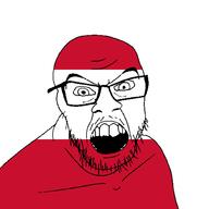 angry austria country flag glasses jacksepticeye looking_at_you mustache open_mouth soyjak stubble teeth variant:feraljak youtube // 1500x1500 // 21.6KB
