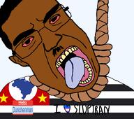 ack bloodshot_eyes dunchenman_(user) ear flag:são_paulo glasses hair hanged hanging hello_my_name_is_(sticker) i_love meta:namefags mustache open_mouth rope subvariant:patrick são_paulo text tongue transgender_flag transheart variant:chudjak yellow_teeth // 766x679 // 53.0KB