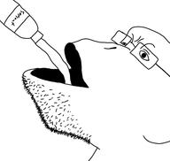 ear glasses monkey open_mouth soy soyjak soylent stubble variant:unknown // 957x906 // 51.1KB