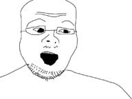 beard gape glasses soyjak stubble suprised variant:brentjak variant:unknown // 1086x814 // 30.8KB