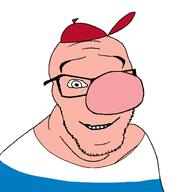 big_nose billy_(the_grim_adventures_of_billy_and_mandy) cartoon cartoon_network closed_mouth clothes glasses hat smile soyjak stubble the_grim_adventures_of_billy_and_mandy variant:feraljak white_skin // 1500x1500 // 58.7KB