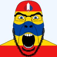 angry bbc beard facial_mark flag flag:netherlands flag:overjissel forehead_mark glasses looking_at_you netherlands open_mouth overjissel queen_of_spades soyjak spade stubble subvariant:cobson_front2 thick_eyebrows transparent transparent_background variant:cobson white_eyes // 800x800 // 23.4KB