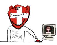 arm button closed_mouth computer ear flag:switzerland hand millions_must_die paeganpixie smile soyjak stubble swiss switzerland text twitch variant:impish_soyak_ears // 867x681 // 157.0KB