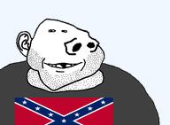 bald clothes confederate ear fat flag flag:confederate_battle_flag flag:confederate_states_of_america open_mouth remastered stubble subvariant:arkansasjak teeth tshirt variant:impish_soyak_ears // 1898x1397 // 72.3KB