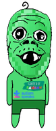 autism autism_speaks baby clothes deformed emerald emerald_(namefag) garten_of_banban gem_skin green_skin hair meta:namefags subvariant:jacobson variant:a24_slowburn_soyjak
