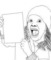 holding_book holding_object irl irl_background open_mouth pointing_finger soyjak variant:unknown white_skin // 826x960 // 256.8KB