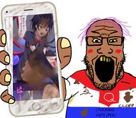 poltard anime brown_skin communism croat croatia eyebrows eyelashes eyes female femdom hair hammer_and_sickle hand male monkey nails nue_houjuu pajeet phone pink_hair poojeet poop rotten_teeth touhou tranny variant:markiplier_soyjak video_game yellow_teeth // 2160x1884 // 2.3MB