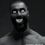 big_eyes eyes grey_skin meta:ai_generated meta:not_oc music nas:gigachad scary skinwalker subnas:evilgiga sugar_bush talking teeth voice
