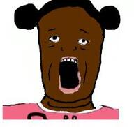 brown_skin female nigger pink_shirt variant:a24_slowburn_soyjak // 242x230 // 2.0MB