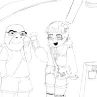 2soyjaks art bag blush bow child clothes female food holding_object ice_cream loli sketch sock soyjak thigh_highs variant:cobson variant:soytan // 1378x1378 // 403.2KB