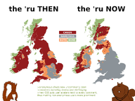 2soyjaks animal arm british_isles brown_skin closed_eyes closed_mouth comparison ear glasses greentext hand leg map meta mustache sad soybooru squirrel stubble subvariant:feralsquirrel subvariant:impish_squirrel tail text variant:feraljak variant:impish_soyak_ears // 1080x810 // 286.5KB