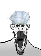 datura ear flandre_scarlet flavorjak flower glasses oh_my_god_she_is_so_attractive open_mouth plant soyjak stretched_mouth stubble subvariant:longplier variant:markiplier_soyjak // 900x1222 // 416.5KB