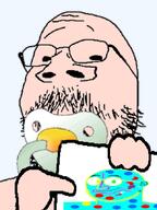 baby babyjak glasses holding_object pacifier stubble trend:colorjak variant:gapejak variant:weirdpenis // 500x666 // 198.0KB