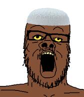 bald brown_skin clothes glasses hat islam meta:warrior-z_is_black open_mouth shitskin soyjak stubble taqiyah template variant:a24_slowburn_soyjak yellow_eyes yellow_sclera yellow_teeth // 454x520 // 49.6KB