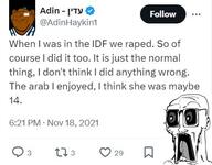 background beard big_eyes brown_skin clothes country distorted ear flag flag:israel glasses hat israel israeli judaism kippah large_nose map_(pedophile) open_mouth pedophile rape saturn smile soyjak stubble subvariant:doctos tallit trend:doctos variant:soyak // 448x349 // 36.5KB