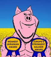 award awards europe muscles rape rapeseed smug soldier subvariant:impish_pig subvariant:muscular_chud ukraine ukrainian_flag variant:chudjak variant:impish_soyak_ears xitter // 1200x1350 // 991.8KB