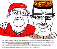 1939 1941 1945 2soyjaks chud_troon_alliance clothes communism ear flag flag:france france friendship germany glasses hair hand happy june makeup mustache purple_hair smile soyjak stubble subvariant:chudjak_front swastika tranny variant:bernd variant:chudjak world_war_2 // 788x675 // 375.0KB
