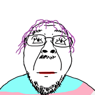 animated artist:xjanny blinking clothes ext=gif eyelashes facing_forward facing_front flag front_facing glasses mustache pointing pointing_up purple_hair smile stubble tranny transgender_flag variant:bernd // 500x620 // 1.2MB