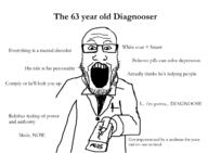 clothes doctor dr_sprokeberg giving glasses hand holding_object meds open_mouth soyjak soyjak_giving_meds stubble text variant:markiplier_soyjak // 1200x880 // 119.3KB