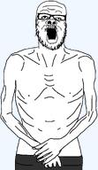 black_pants body clothes drawfag drawing full_body malnourished no_i'm_not_a_human shirtless skinny thin traced variant:a24_slowburn_soyjak white_skin // 1026x1776 // 48.5KB