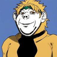 anime blond brown_eyes buff closed_mouth dio_brando hair jacket jojos_bizarre_adventure meta:ai_generated shading stable_diffusion teeth variant:impish_soyak_ears // 450x450 // 197.4KB