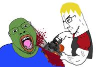 blood chainsaw execution frog frognigger holding_chainsaw holding_object nate pepe subvariant:chainsaw_bernd variant:bernd variant:chudjak // 1238x872 // 319.9KB