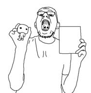 clothes ear full_body funko_pop glasses holding_object open_mouth soyjak stubble template tshirt variant:unknown // 474x484 // 4.2KB