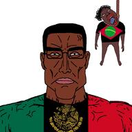 Afro_Mexican afro brazil chud flag:afro_brazilian flag:afro_mexican flag:brazil flag:mexico hanging mexico variant:bernd variant:chudjak // 1080x1080 // 317.3KB
