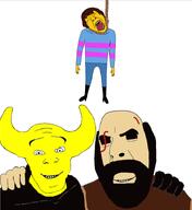 ack brad_armstrong frisk hanging hylics lisa_(game) lisa_the_painful undertale variant:bernd variant:cobson variant:feraljak wayne // 682x746 // 126.4KB