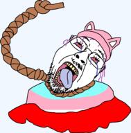 beanie blood bloodshot_eyes clothes crying dead glasses hair hat mustache open_mouth plant plants_vs_zombies purple_hair rope soyjak stubble tranny variant:bernd video_game // 1186x1205 // 53.9KB