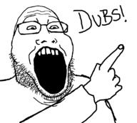 arm dubs get glasses hand open_mouth pointing soyjak stubble text variant:markiplier_soyjak2 // 1076x972 // 62.6KB