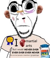 award bandaid bruised_eye bruises cauliflower_ear ear glasses i_would_never martial_arts medicine nosebleed stubble subvariant:hydrocephason variant:cobson // 787x900 // 426.9KB