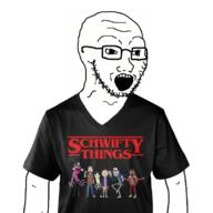 animated arm clothes glasses jerry_smith morty mr_goldenfold mr_poopybutthole open_mouth palindrome_get rick_and_morty rick_sanchez scary_terry schwifty_things shaking soyjak stranger_things stubble text tshirt variant:soyak // 680x680 // 225.0KB