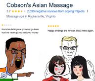 Aryan_chud aryan asian blond bwc bwc_victory bwc_won cum full_service happy_ending massage massage_parlor meta:pornographic_content no_bobs_and_vagene no_sex pajeet phull_service_pls_saar poojeet poopjeet poopshit queen_of_hearts review shitjeet subvariant:muscular_chud variant:chudjak // 1080x924 // 415.3KB