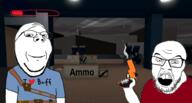 ammo ammo_box bandolier blue_shirt flare_gun health_bar i_love mountains red_shirt roblox storm subvariant:wholesome_soyjak variant:feraljak variant:gapejak zeppelin_wars // 2072x1112 // 1.2MB