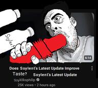 3kliksphillip detailed ear shading soy soyjak soylent straw stubble sucking traced variant:unknown wide_eyes youtube youtuber // 426x383 // 81.4KB