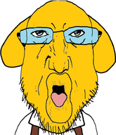 animal bald clothes dog ear eyes first_janny_image glasses janny kiss lips nigger nose open_mouth punisher_face realistic snout soyjak stubble subvariant:broiler variant:coinjak variant:slurpjak yellow yellow_skin // 642x748 // 163.0KB