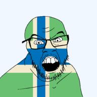angry british england flag flag:gloucestershire glasses gloucestershire hair looking_at_you mustache open_mouth soyjak stubble teeth united_kingdom variant:feraljak // 1500x1500 // 37.9KB