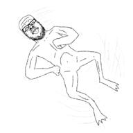 arm full_body glasses hand leg looking_up mustache soyjak stubble subvariant:fingerboy tongue variant:a24_slowburn_soyjak // 720x720 // 90.0KB