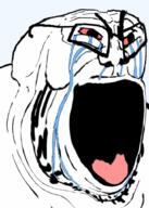 bloodshot_eyes crying distorted glasses open_mouth soyjak stubble subvariant:cryboy_et tongue variant:et // 650x914 // 311.5KB