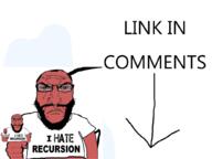 angry arm arrow balding beard closed_mouth clothes ear fist frown glasses hair hand holding_object i_hate link_in_comments multiple_soyjaks punisher_face recursion red_skin soyjak subvariant:science_lover text tshirt variant:markiplier_soyjak // 1024x768 // 202.5KB