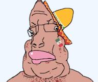 acne big_lips closed_mouth countrywar fat flag:mexico frown glasses hair mexico obese satoko_houjou(namefag) sombrero variant:parrotjak // 682x576 // 32.4KB