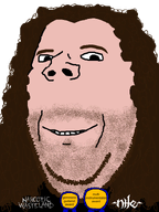 balding brown_hair curly_hair long_hair metal_(music) music stubble subvariant:wholesome_soyjak variant:gapejak variant:soyak // 600x800 // 114.4KB