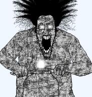 crazy glowing_eyes hair insane riding schizo schizophrenia scooter subvariant:schizojak template variant:blartjak variant:markiplier_soyjak white_skin // 876x921 // 755.2KB
