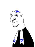 black_background closed_mouth clothes ear glasses hat jewish_nose judaism kike kippah looking_at_you smile soyjak star_of_david stubble towel variant:smilejak // 480x639 // 23.6KB
