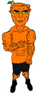 buff chud closed_mouth food froot fruit glasses leaf orange orange_skin shoe shorts soyjak subvariant:unbotheredchud unbothered variant:chudjak // 549x1268 // 18.6KB