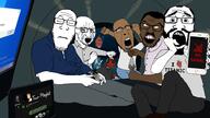 alternate angry animal art bloodshot_eyes brown_skin bubble celine_dion chef_hat closed_eyes closed_mouth crab crying drawn_background drill eeveelution fish fist fork game_controller glasses hair holding_game_controller holding_knife holding_object holding_poop i_fucking_love_science its_over knife logitech multiple_soyjaks mustache my_heart_will_go_on nut oceangate octopus open_mouth pointing pokemon poop salt_shaker scared sitting smile soyjak spotify stubble submarine submersible subvariant:feralsquirrel subvariant:science_lover text titan_(submersible) titanic underwater vaporeon variant:chudjak variant:cobson variant:feraljak variant:gapejak variant:impish_soyak_ears variant:markiplier_soyjak windows xbox // 1800x1013 // 458.4KB