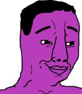 hair purple purple_skin smile smug soyjak template variant:chudjak // 640x734 // 27.0KB