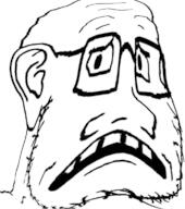 deformed ear glasses scared soyjak stubble subvariant:soyak_(concerned) variant:soyak // 680x768 // 99.0KB